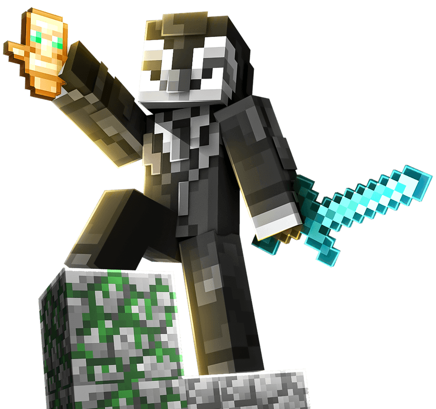 Minecraft Character with Diamond Sword